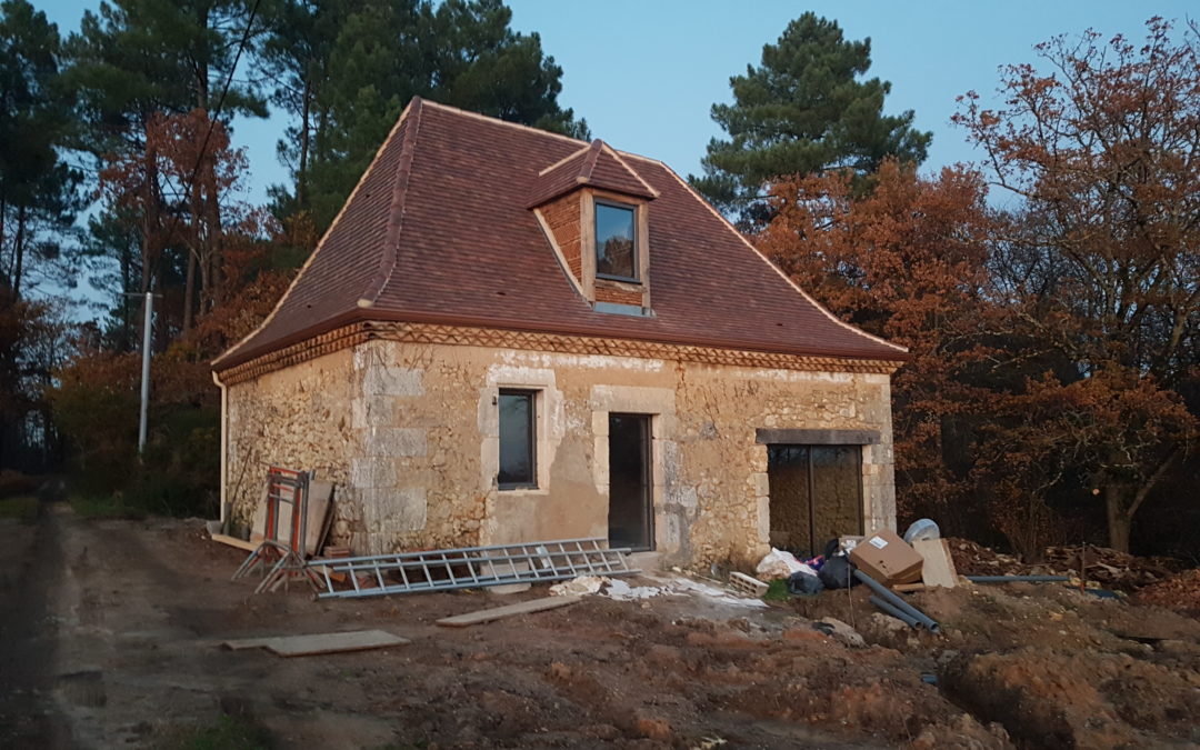 Les travaux de rénovation du gîte